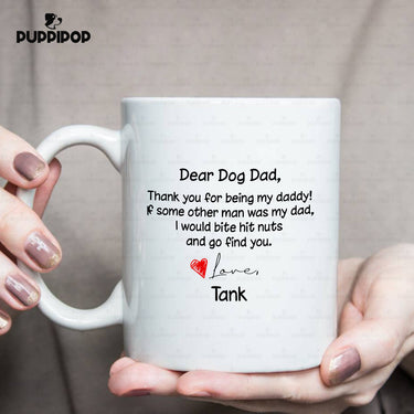 Personalized Dog Gift Idea - Dear Dog Dad 1 For Dog Lovers - White Mug